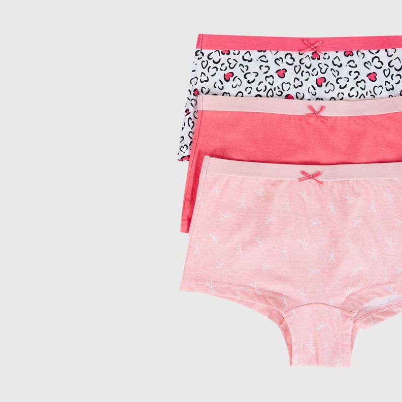 Calzón Niña Tripack Print Rosado Fashion's Park-1