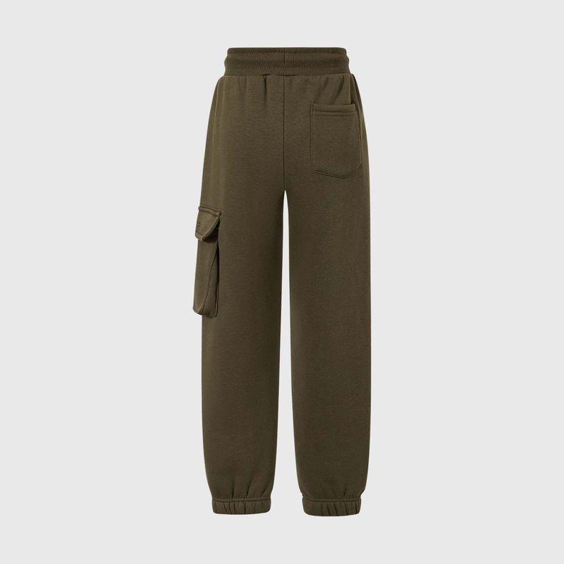 Pantalón Buzo Niño Cargo Con Cortes Verde Militar-1