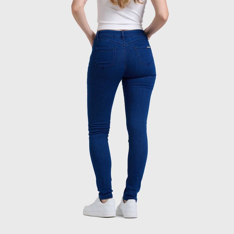 Jeans Mujer Skinny Push Up Azul Fashions Park-2