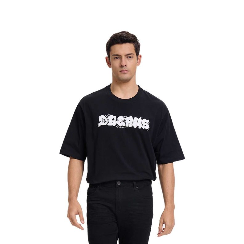 Polera Hombre Print Puff Negro Fashion's Park-0