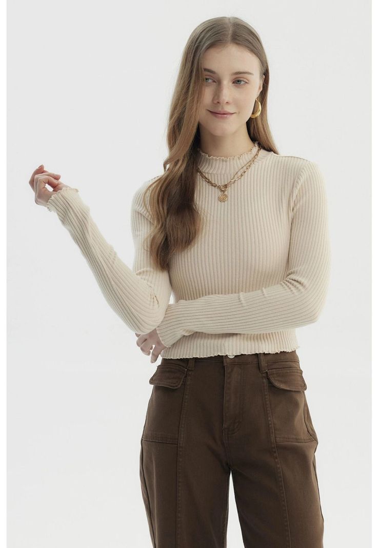 Polera Mujer Basic Ajustado Beige
