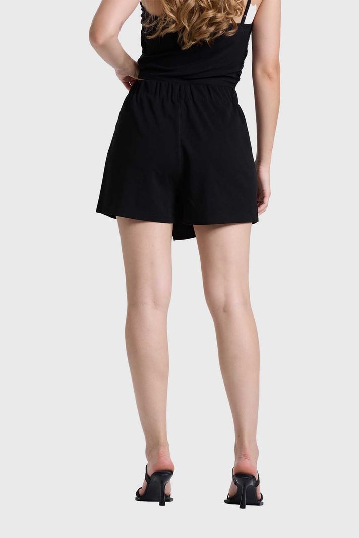 Short Falda Mujer Recogido Negro Fashions Park-2