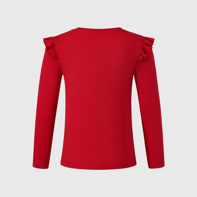 Polera Niña Con Vuelos Lentejuelas Rojo Fashion's Park-1