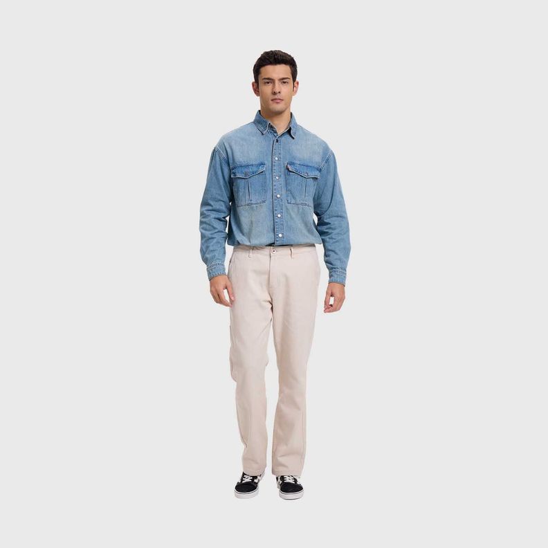 Jeans Hombre Recto Carpintero Beige Fashion's Park-3