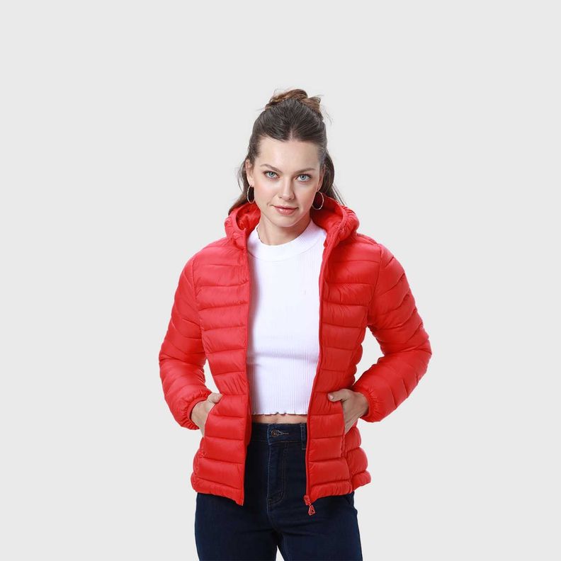 Parka Mujer Corta Plummy Rojo-1