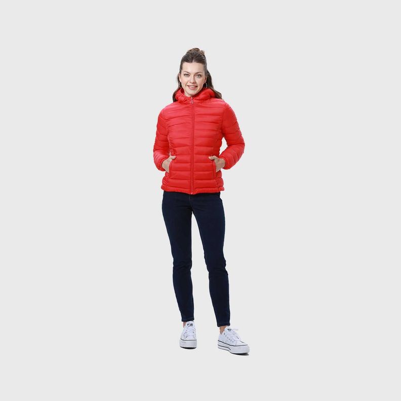 Parka Mujer Corta Plummy Rojo-3