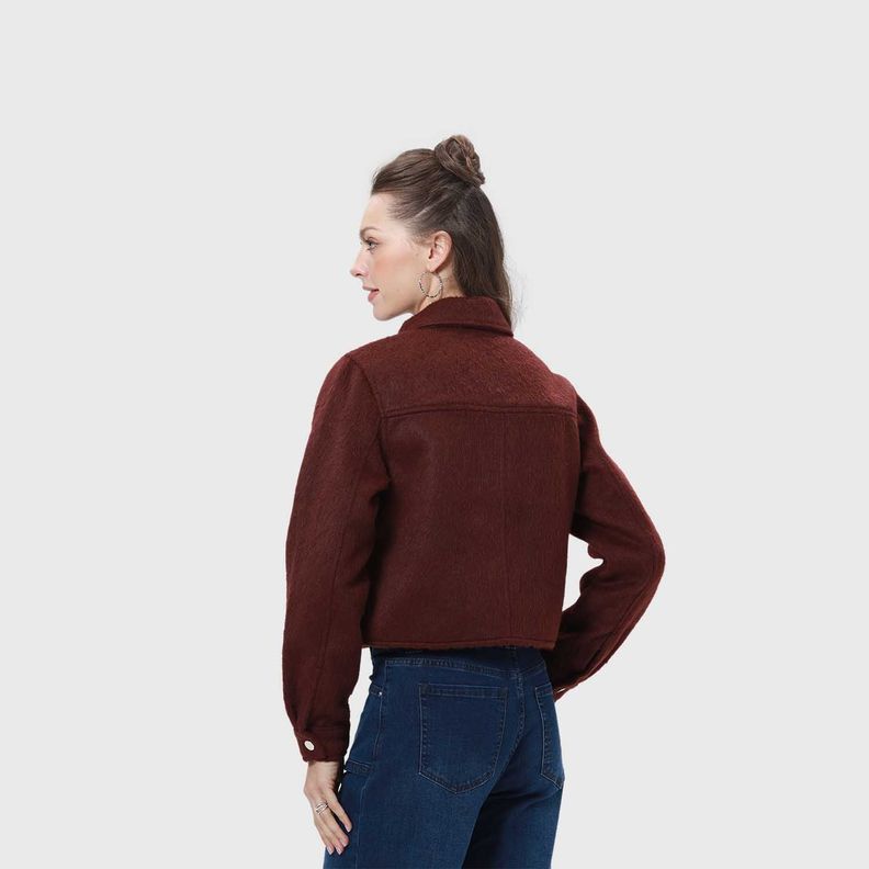 Chaqueta Mujer Sobrecamisa Chocolate-2
