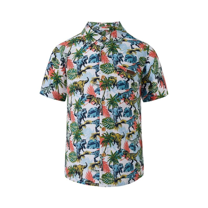 Camisa Niño Guayabera Full Print Blanco Fashion's Park-0