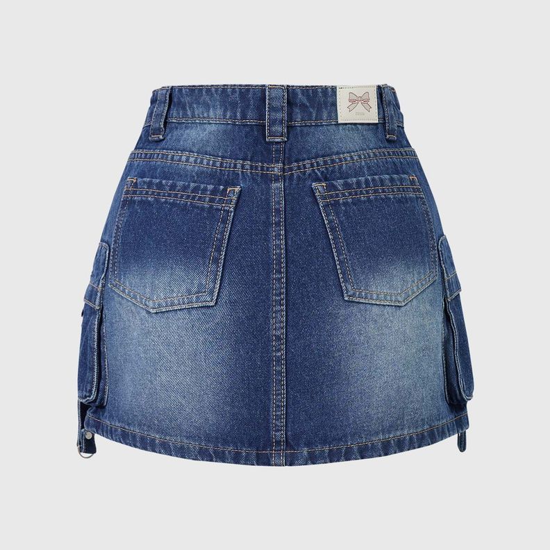 Falda Niña Short Cargo Azul Fashion's Park-1