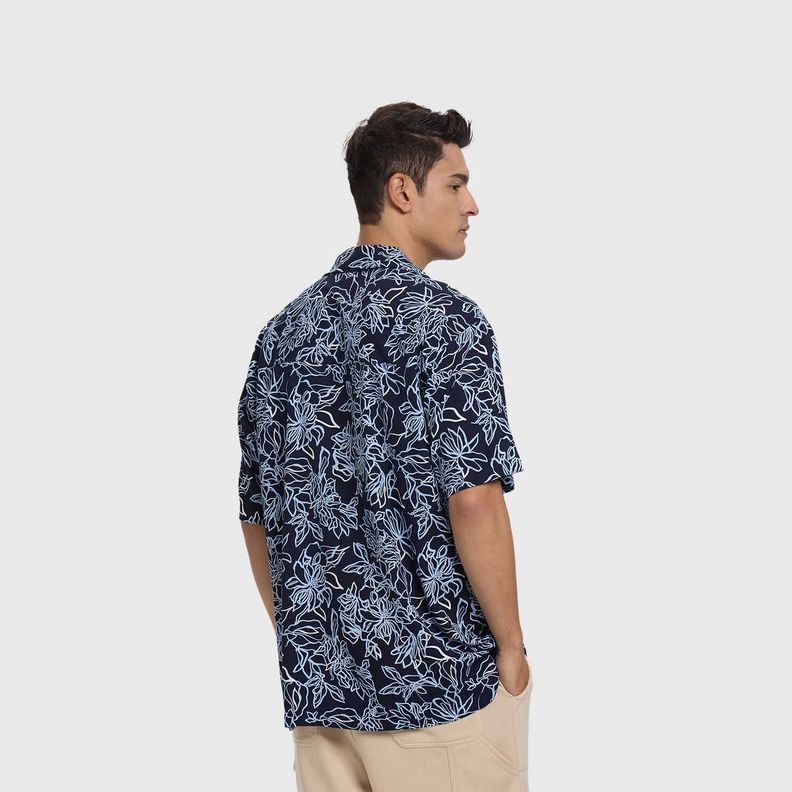 Camisa Hombre Guayabera Azul Fashion's Park-2
