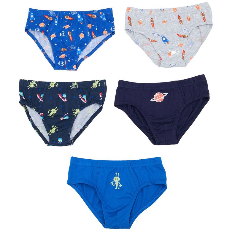 Boxer Niño Pack 5 Print Gris-0