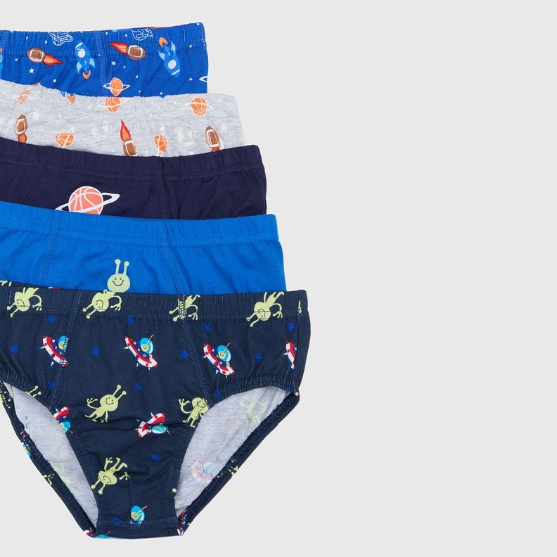 Boxer Niño Pack 5 Print Gris-1