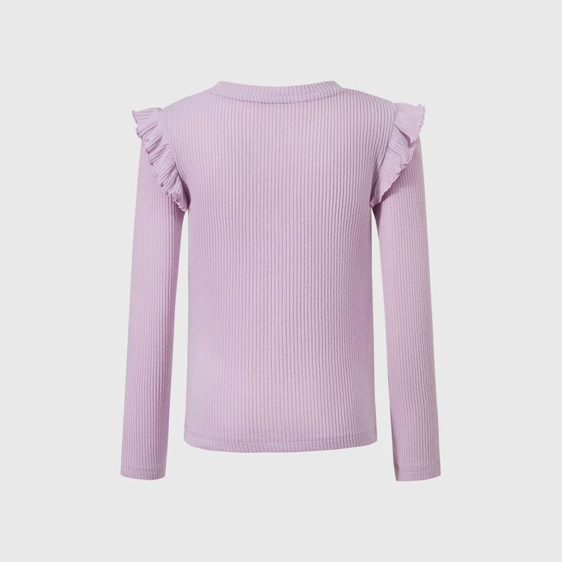 Polera Niña Con Vuelos Lila-1
