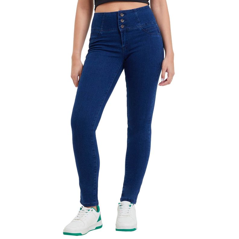 Jeans Skinny Castilla Azul Oscuro Mujer-0