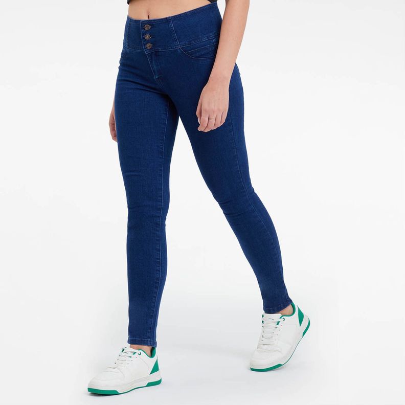 Jeans Skinny Castilla Azul Oscuro Mujer-1