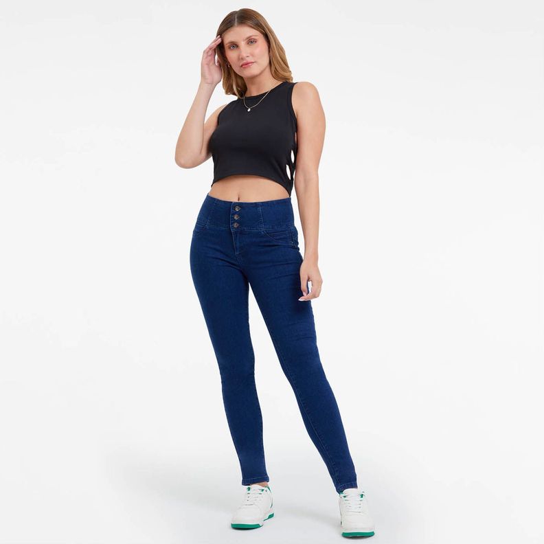 Jeans Skinny Castilla Azul Oscuro Mujer-3