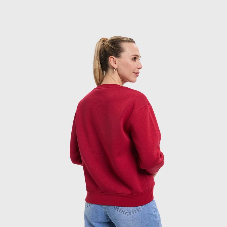 Polerón Mujer Liso Rojo Oscuro Fashion's Park-2