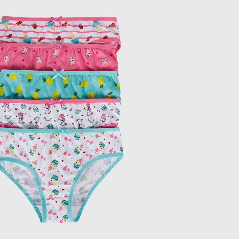 Calzón Niña 5Pack Print Menta Fashion's Park-1