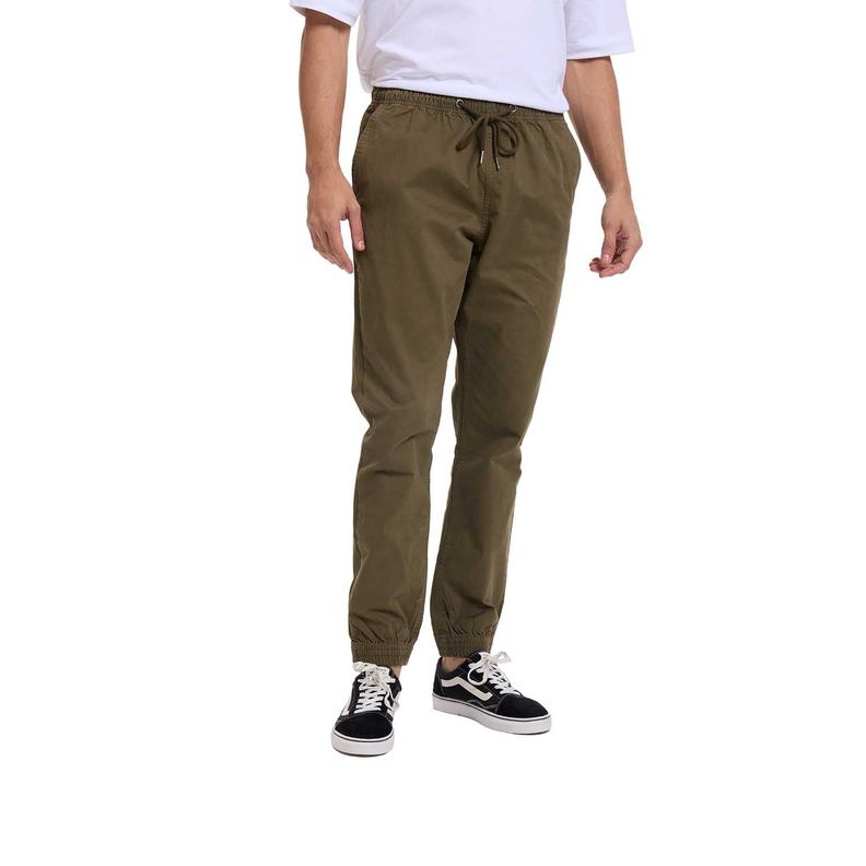 Pantalón Hombre Jogger Twill Verde Militar Fashion's Park-0