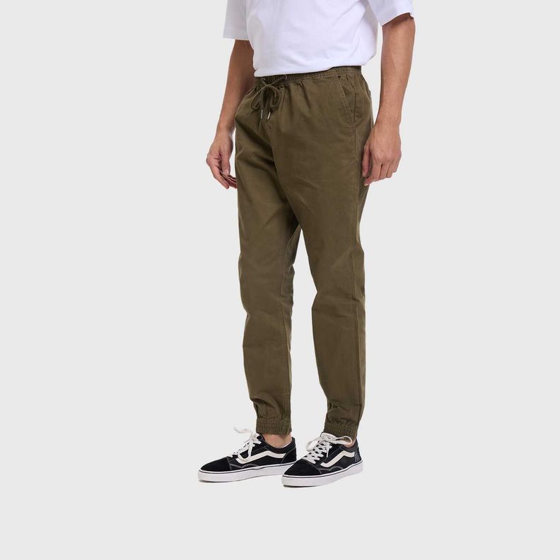 Pantalón Hombre Jogger Twill Verde Militar Fashion's Park-2
