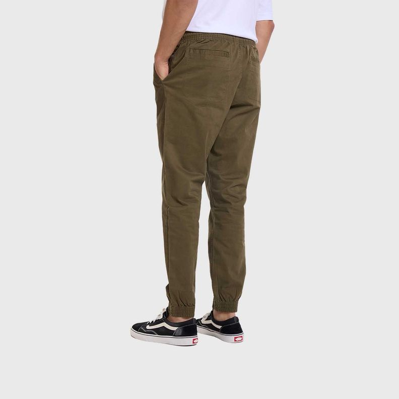 Pantalón Hombre Jogger Twill Verde Militar Fashion's Park-5