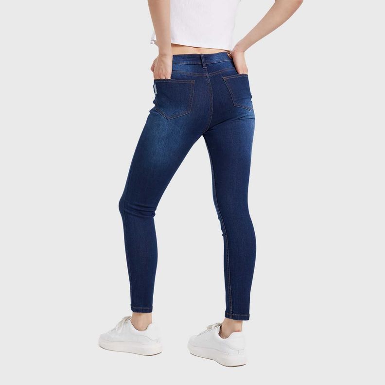 Jeans Mujer Super Skinny Lia Azul Oscuro-2