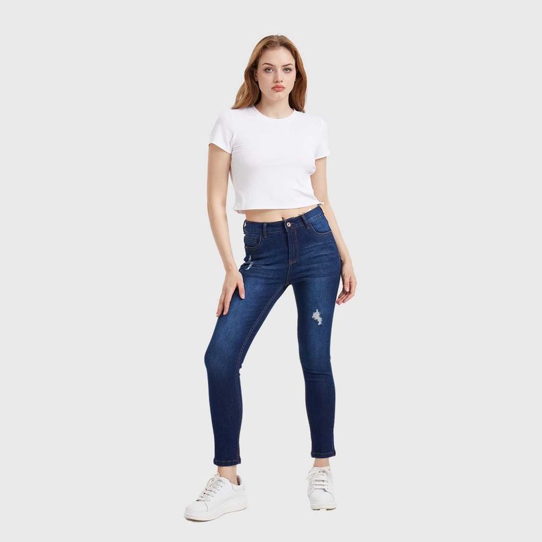 Jeans Mujer Super Skinny Lia Azul Oscuro-3