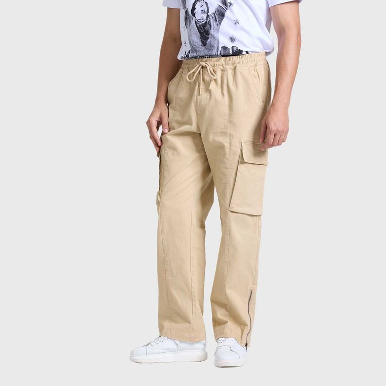 Pantalón Hombre Cargo Flare Beige Fashions Park-1