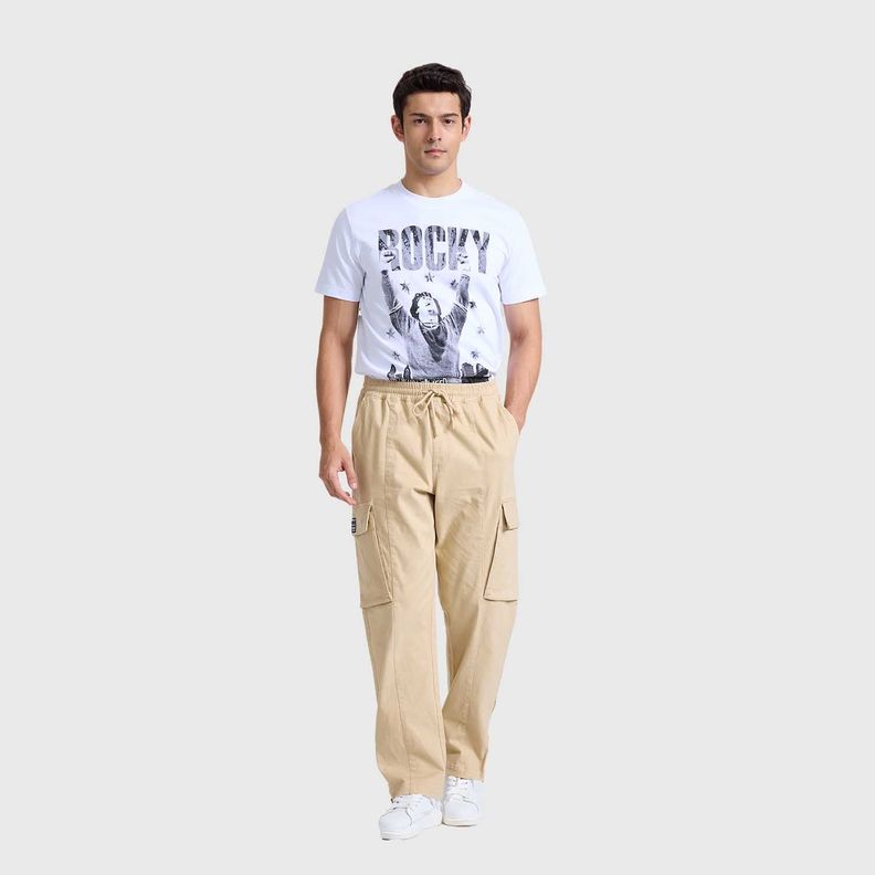 Pantalón Hombre Cargo Flare Beige Fashions Park-3