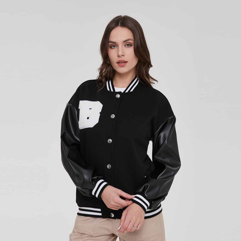 Chaqueta Mujer Bomber Negro Ii Fashion´s Park-0
