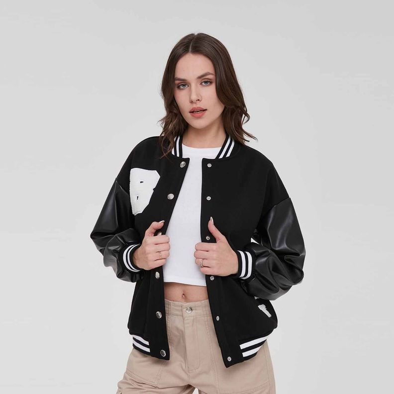 Chaqueta Mujer Bomber Negro Ii Fashion´s Park-2