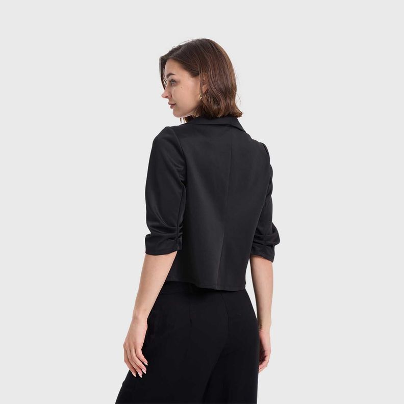 Blazer Mujer Tope Ruedo Negro Fashions Park-2