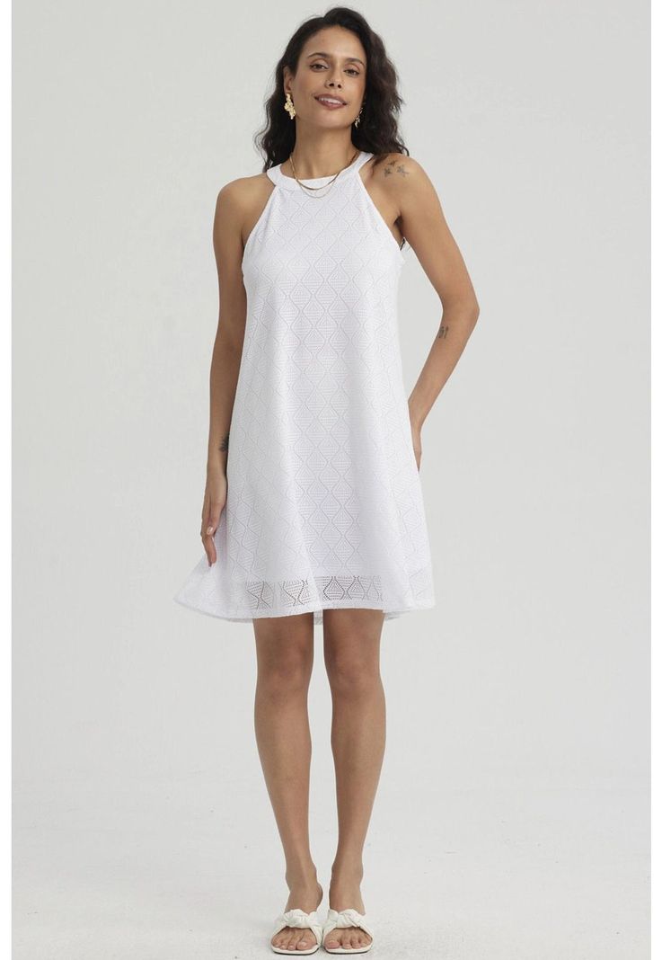 Vestido Mujer Corto Blanco