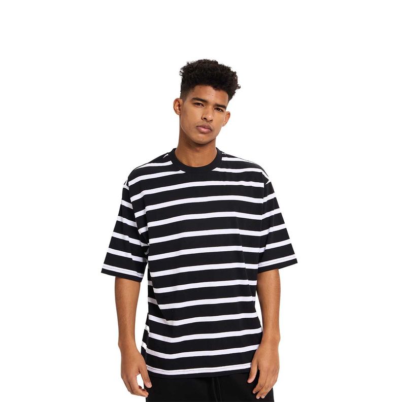 Polera Hombre Rayas Negro I Fashion's Park-0