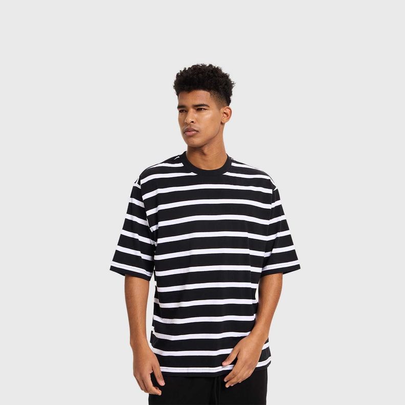 Polera Hombre Rayas Negro I Fashion's Park-1