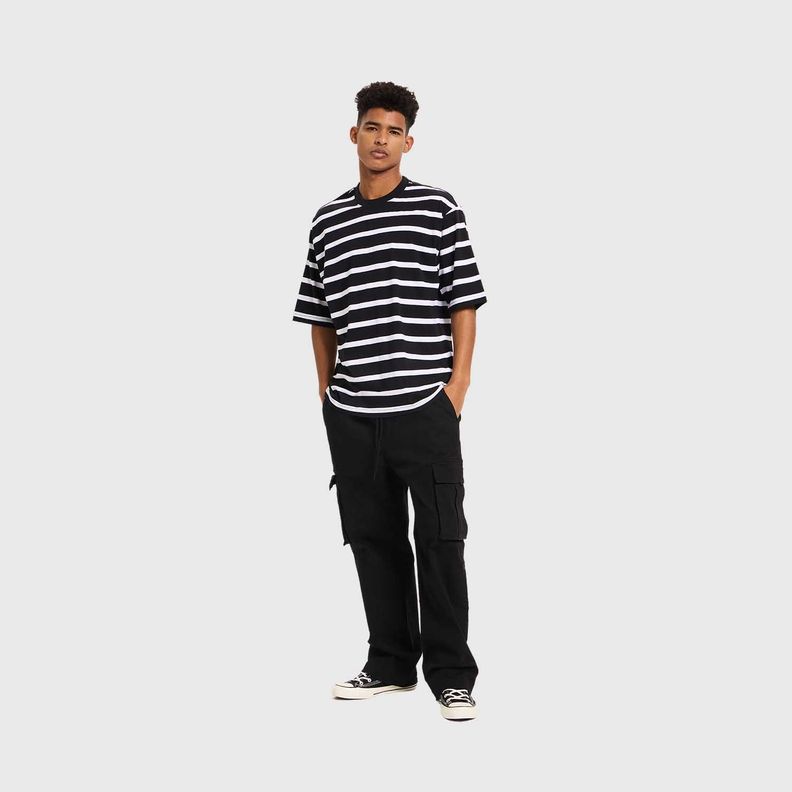 Polera Hombre Rayas Negro I Fashion's Park-3