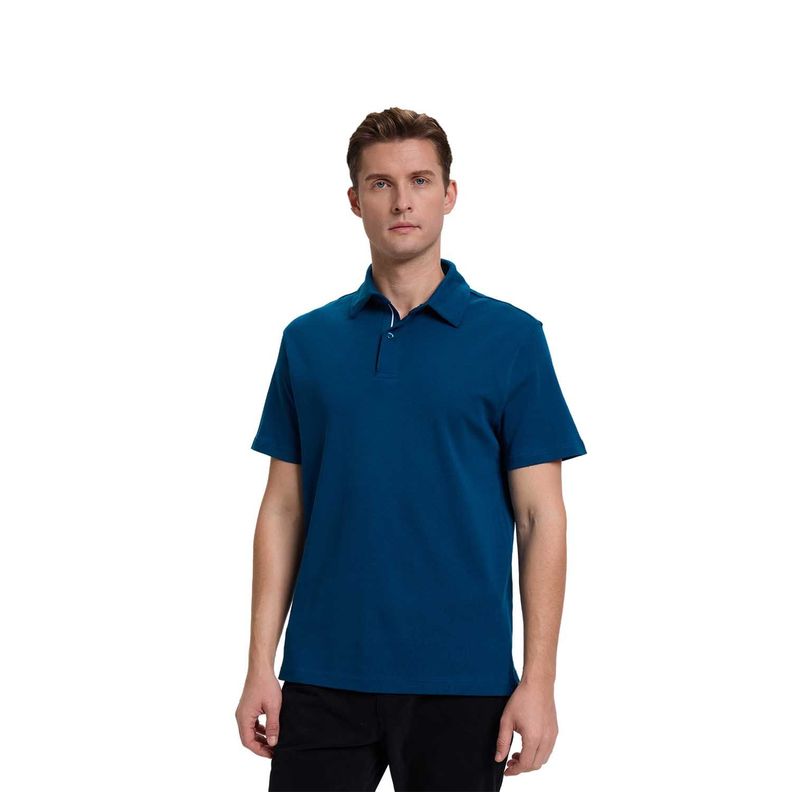 Polera Hombre Lisa Azul  Fashion's Park-0