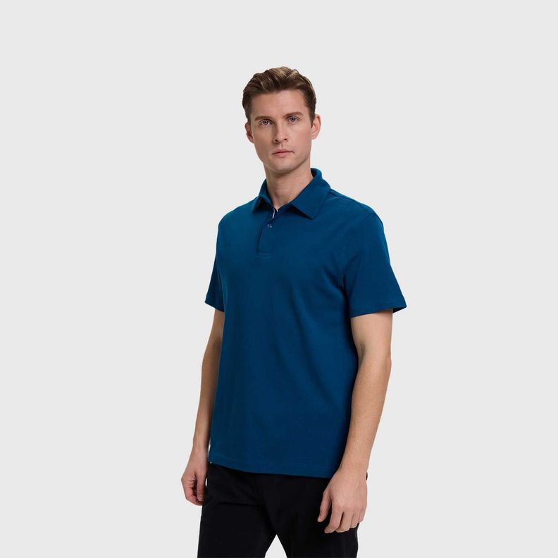 Polera Hombre Lisa Azul  Fashion's Park-1