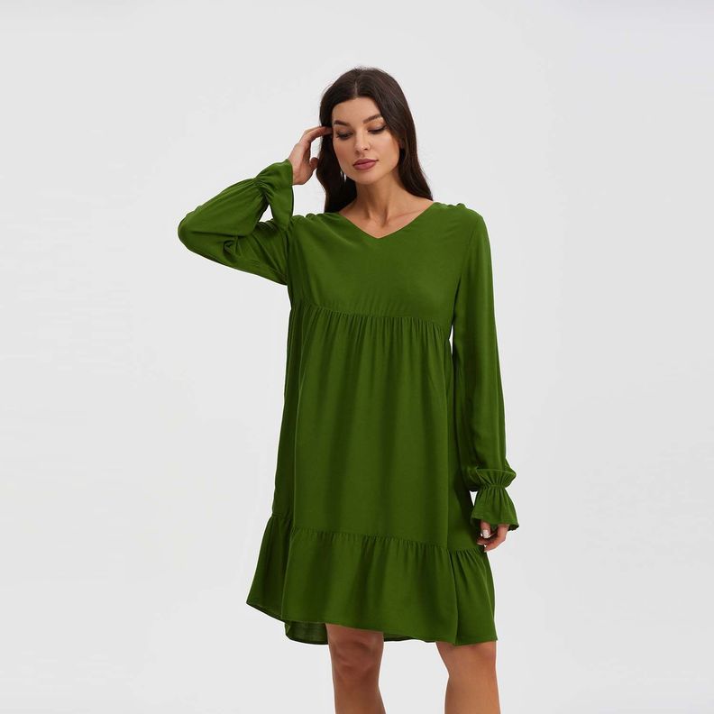 Vestido Mujer Corto Estampado Negro / Blanco-0
