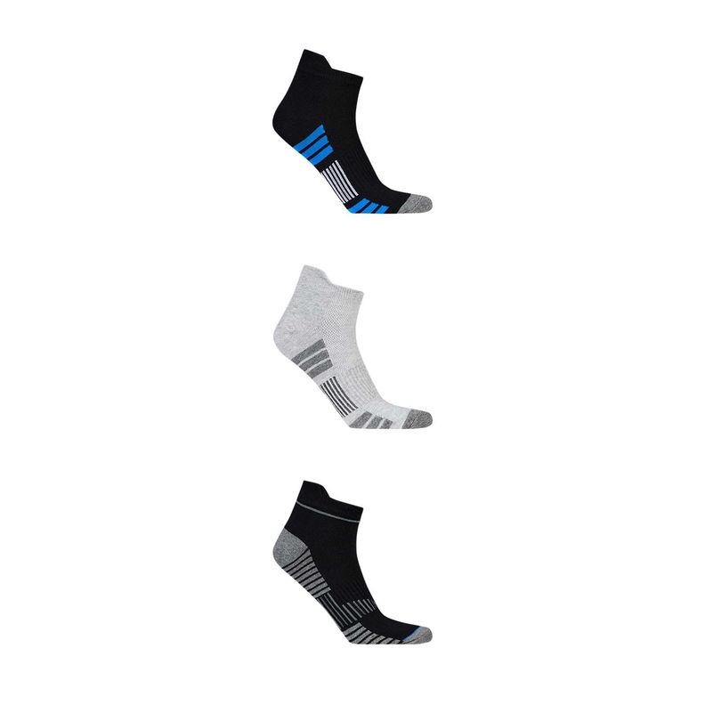 Calceta Deportiva Hombre Tripack Gris I Fashion's Park-0