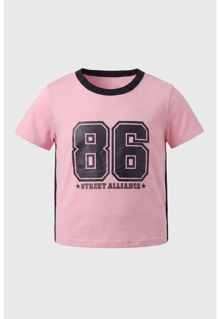 Polera Regular Niña Rosado