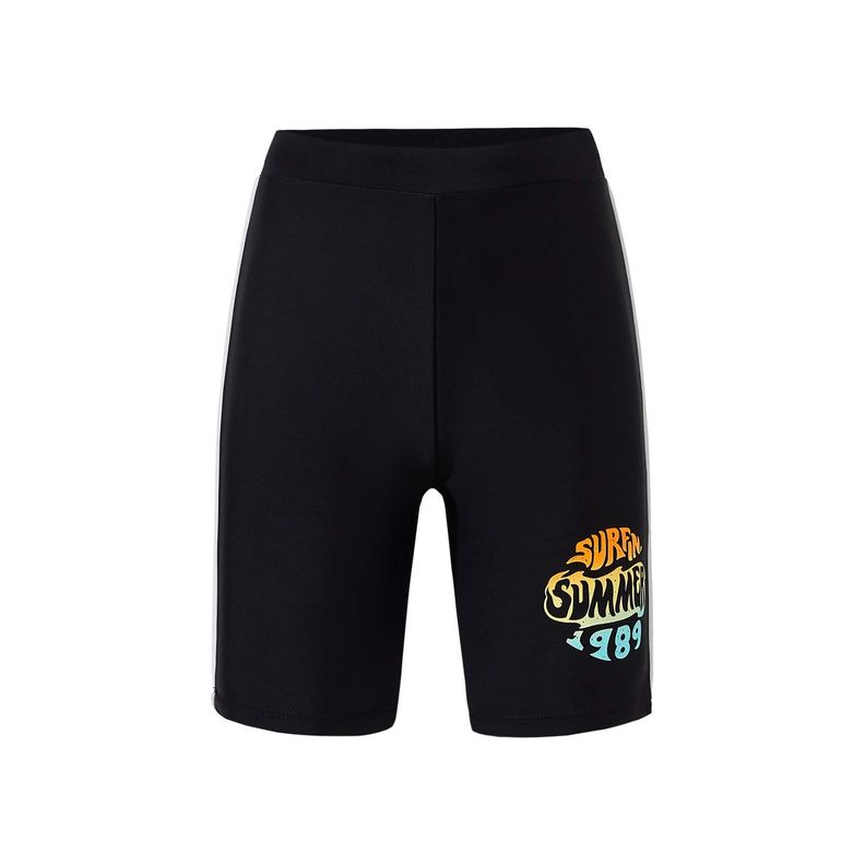 Short De Baño Niño Boxer Lycra Liso Negro Fashion's Park-0