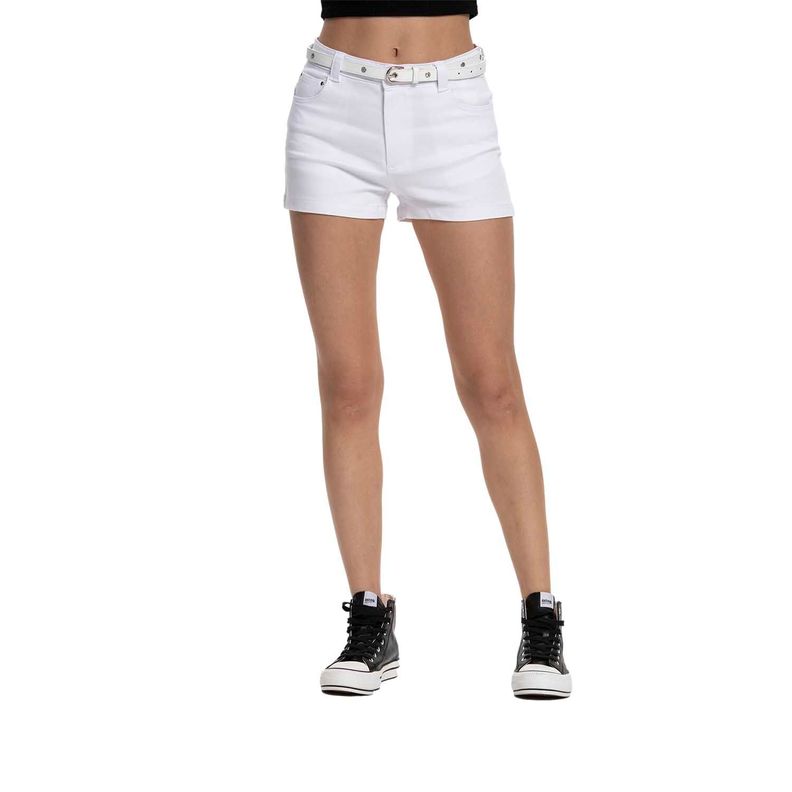 Short Mujer Cinturón Blanco Fashion's Park-0