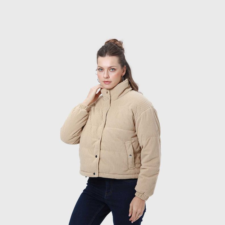 Chaqueta Mujer Puffa C Beige-1