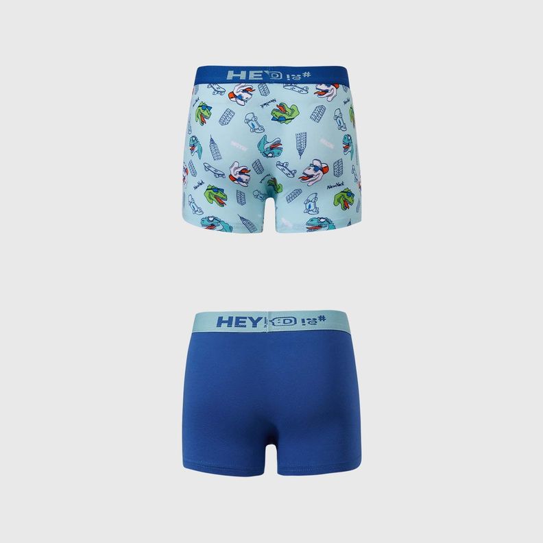 Boxer Niño Bipack Liso Azul Fashion's Park-3