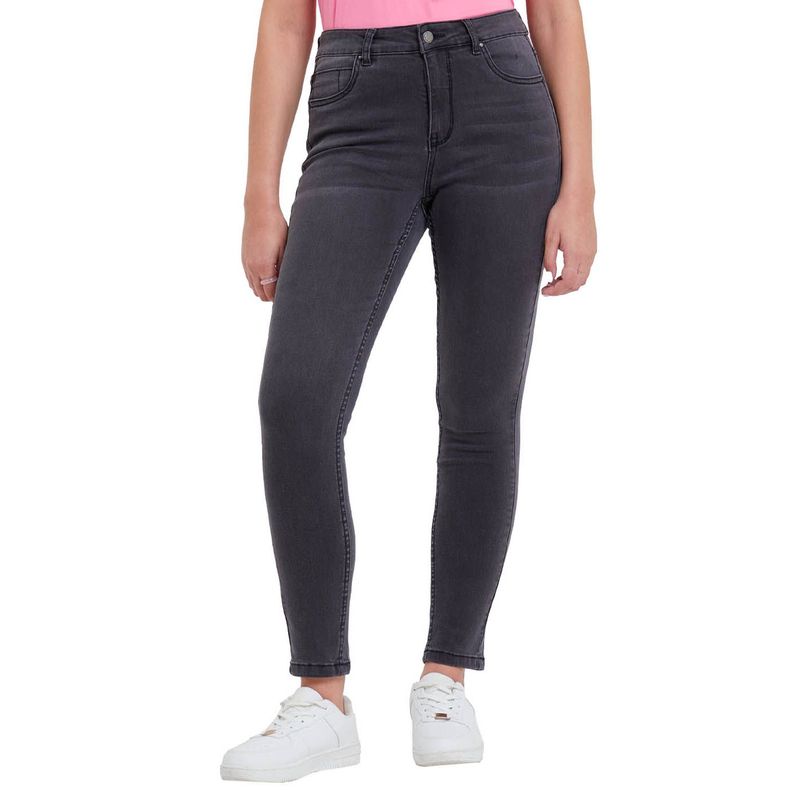 Jeans Super Skinny Estela Negro Mujer-0
