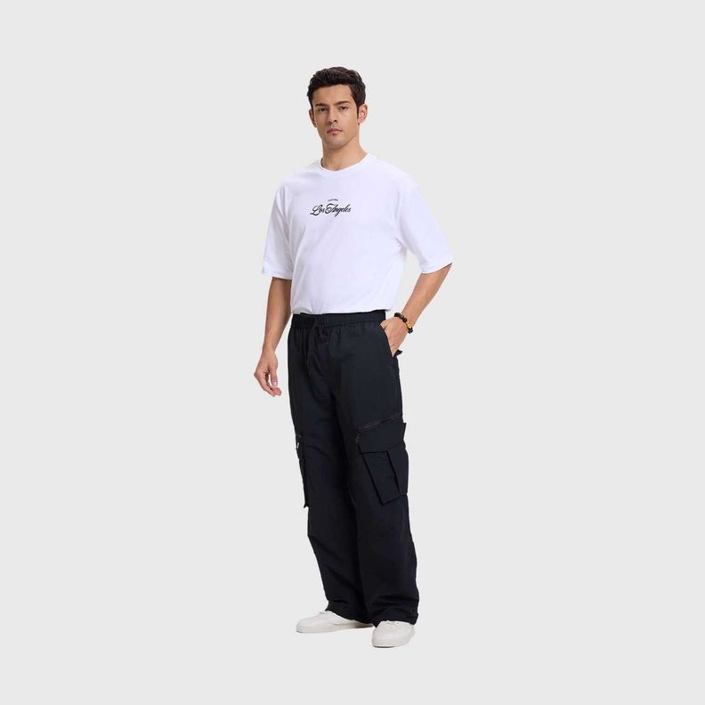 Pantalón Hombre Cargo Parachute Negro I Fashion's Park-3
