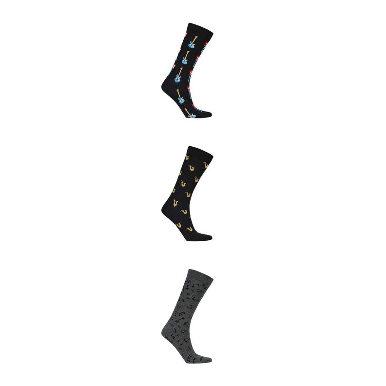 Calcetín De Vestir Hombre Tripack Negro I Fashion's Park-0