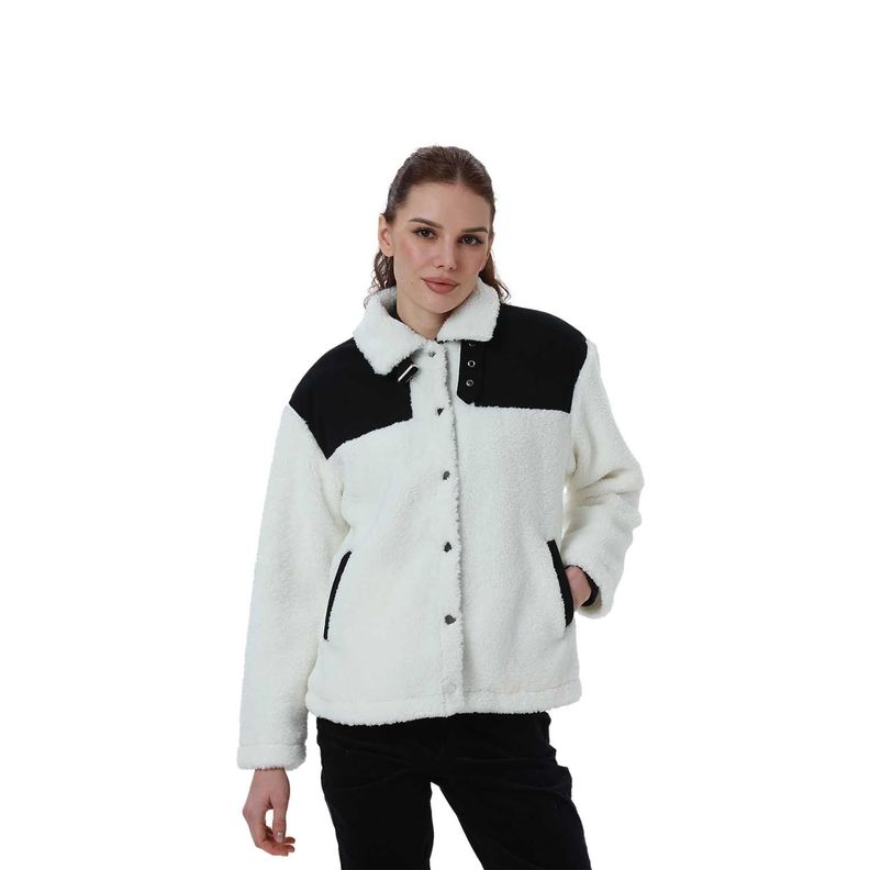 Polar Mujer Peludo Aplicación Cotelé Crudo-0