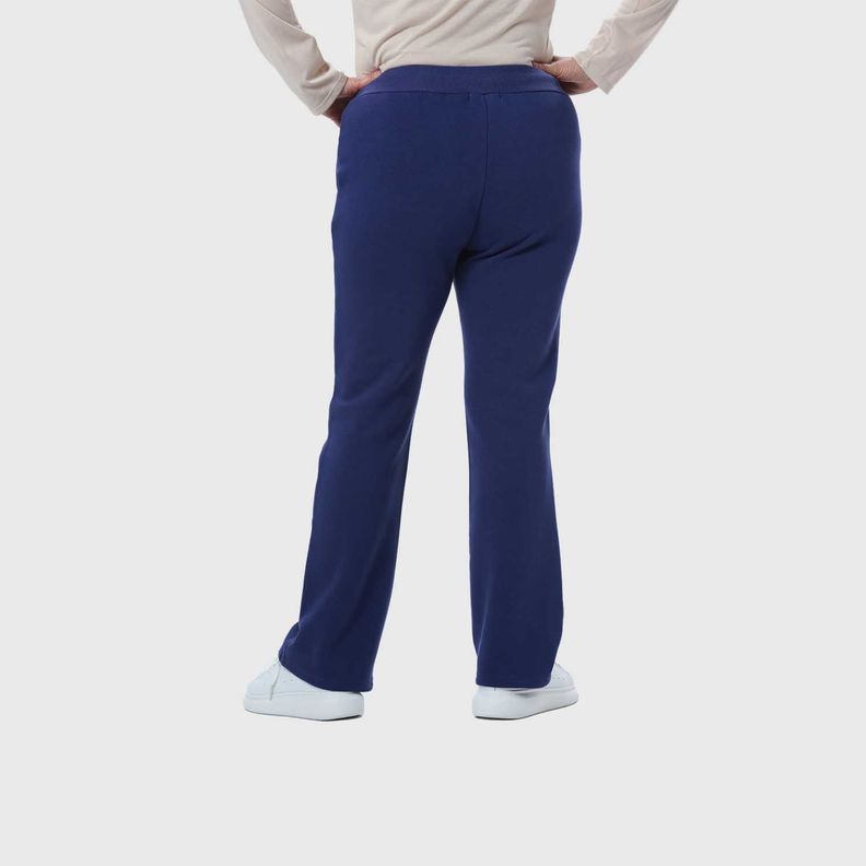 Pantalón Buzo Mujer Flare Clásico Azul-2
